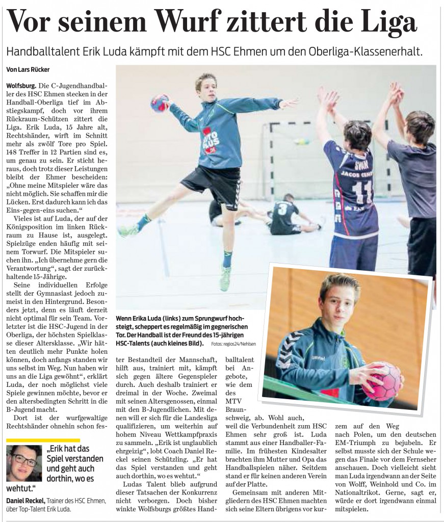 Wolfsburger Nachrichten vom 17. Februar 2016