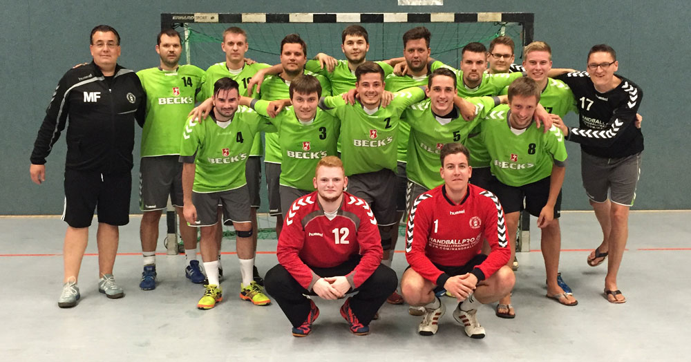 o.R.v.l.: Co-Trainer Marco Friedrich, Stefan Horatschek, Fabian Pohl, Cornelius Dertmann, Labinot Ibishi, Sebastian Richter, Sebastian Grese, Christian Schrader, Lars Heyen, Trainer Carsten Meißner. m.R.v.l.: Marius Schubert, Timo Drotleff, Robert Friedrich, Simon Rößer, Arne Richter. v.R.v.l.: Marc Paul und Fabien Riehn. Es fehlen: Jan Rößer und Niklas Hoch.